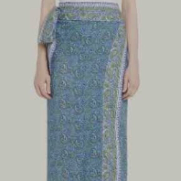Veronica Beard Amura Paisley-Print Midi Wrap Skirt Size M NWT - Picture 1 of 2